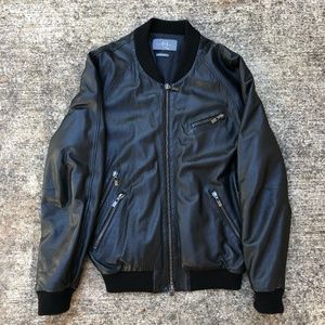 Alexander McQueen Italian Leather Bomber Jacket L
